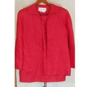 Oscar de Renta Made for Neiman Marcus Red Skirt Suit - Size 12